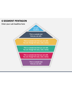 6 Segment Pentagon PPT Slide 2
