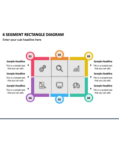 6 Segment Rectangle Diagram PPT Thumbnail