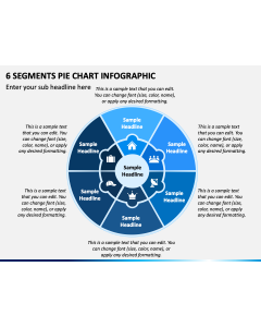 6 Segments Pie Chart Infographic PPT Slide 1