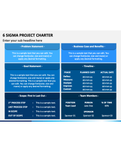 6 Sigma Project Charter PPT Slide 1