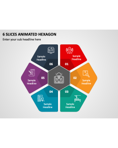 6 Slices Animated Hexagon PPT Thumbnail