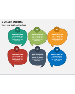 6 Speech Bubbles PPT Slide 2