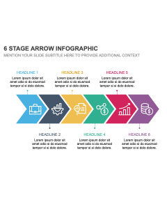 6 Stage Arrow Infographic PPT Thumbnail
