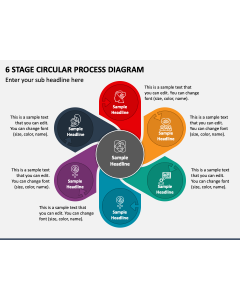 6 Stage Circular Process Diagram PPT Slide 1