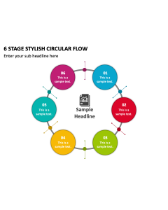 6 Stage Stylish Circular Flow PPT Thumbnail