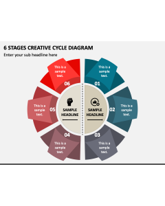 6 Stages Creative Cycle Diagram PPT Slide 1