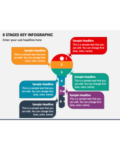 6 Stages Key Infographic PPT Slide 1
