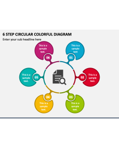 6 Step Circular Colorful Diagram PPT Slide 1