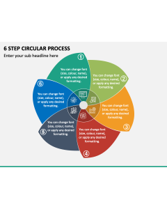 6 Step Circular Process PPT Slide 1