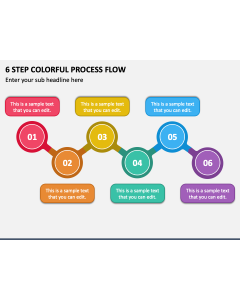 6 Step Colorful Process Flow PPT Slide 1