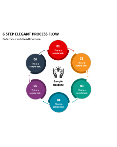 6 Step Elegant Process Flow PPT Thumbnail