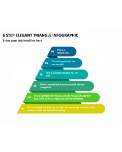 6 Step Elegant Triangle Infographic PPT Thumbnail