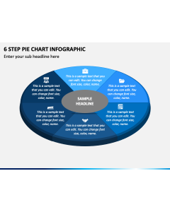 6 Step Pie Chart Infographic PPT Slide 1