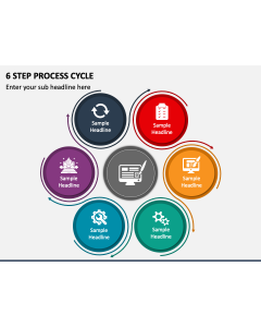 6 Step Process Cycle PPT Slide 1
