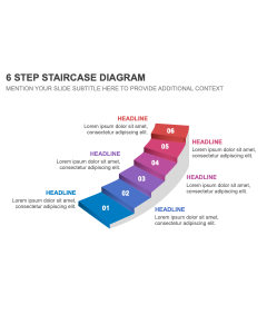 6 Step Staircase Diagram PPT Thumbnail