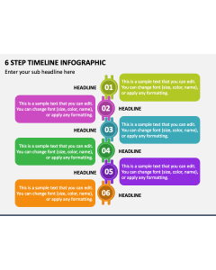 6 Step Timeline Infographic PPT Slide 1