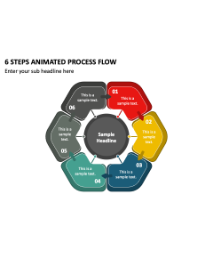 6 Steps Animated Process Flow PPT Thumbnail