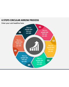 6 Steps Circular Arrow Process PPT Slide 1