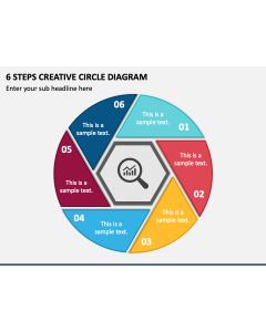 6 Steps Creative Circle Diagram PPT Slide 1