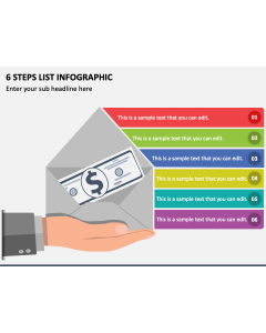 6 Steps List Infographic PPT Slide 1