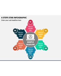 6 Steps Star Infographic PPT Slide 1