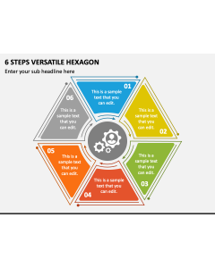 6 Steps Versatile Hexagon PPT Slide 1
