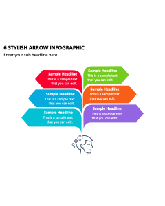 6 Stylish Arrow Infographic PPT Slide 2