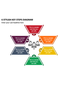 6 Stylish Key Steps Diagram PPT Slide 2