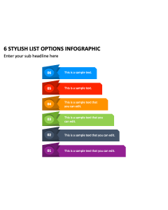 6 Stylish List Options Infographic PPT Thumbnail