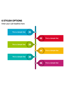6 Stylish Options PPT Slide 2