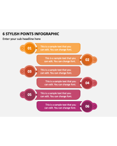6 Stylish Points Infographic PPT Slide 2