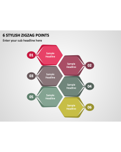 6 Stylish Zigzag Points PPT Thumbnail