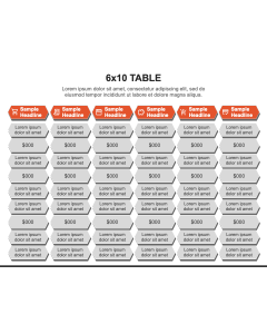 6x10 Table PPT Slide 1