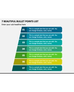 7 Beautiful Bullet Points List PPT Slide 1