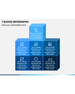 7 Blocks Infographic PPT Slide 1