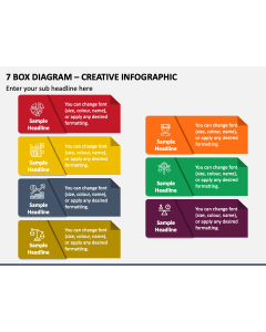 7 Box Diagram - Creative Infographic PPT Slide 1
