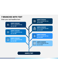 7 Branches with Text - Free PPT Slide 1