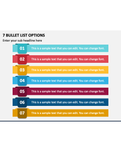 7 Bullet List Options PPT Slide 1