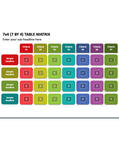 7 by 4 Table Matrix PPT Slide 1