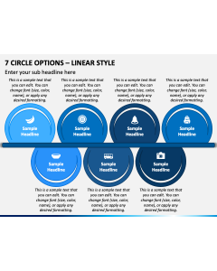 7 Circle Options - Linear Style PPT Slide 1