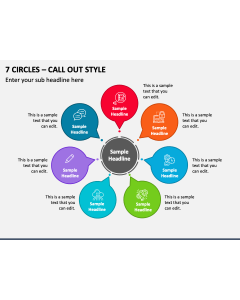 7 Circles - Call Out Style PPT Slide 1