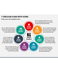 7 Circular Flow with Icons PPT Slide 1