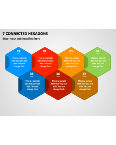 7 Connected Hexagons PPT Slide 1