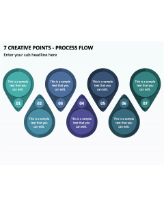 7 Creative Points - Process Flow PPT Slide 1