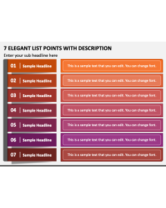 7 Elegant List Points with Description PPT Slide 1