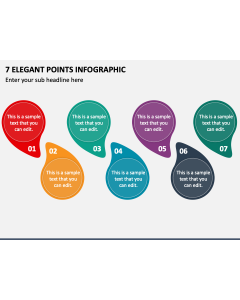 7 Elegant Points Infographic PPT Slide 1