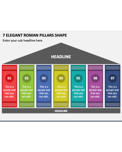 7 Elegant Roman Pillars Shape PPT Slide 1