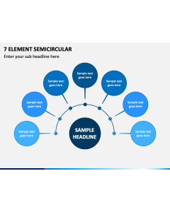 7 Element Semicircular PPT Slide 1