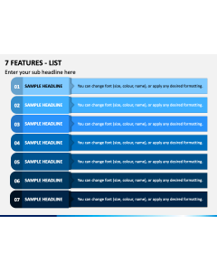 7 Features List PPT Slide 1
