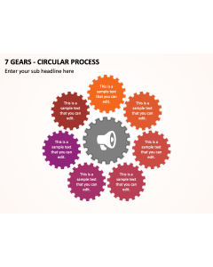 7 Gears - Circular Process PPT Slide 1